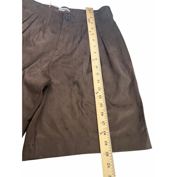 Free People We The Free Women's Straight On Suede Shorts Chestnut XS - Picture 13 of 13